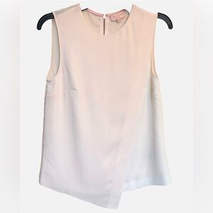 Ted Baker London Blush Zip Back Top Size 1 US 4 - 6 Sleeveless Blouse